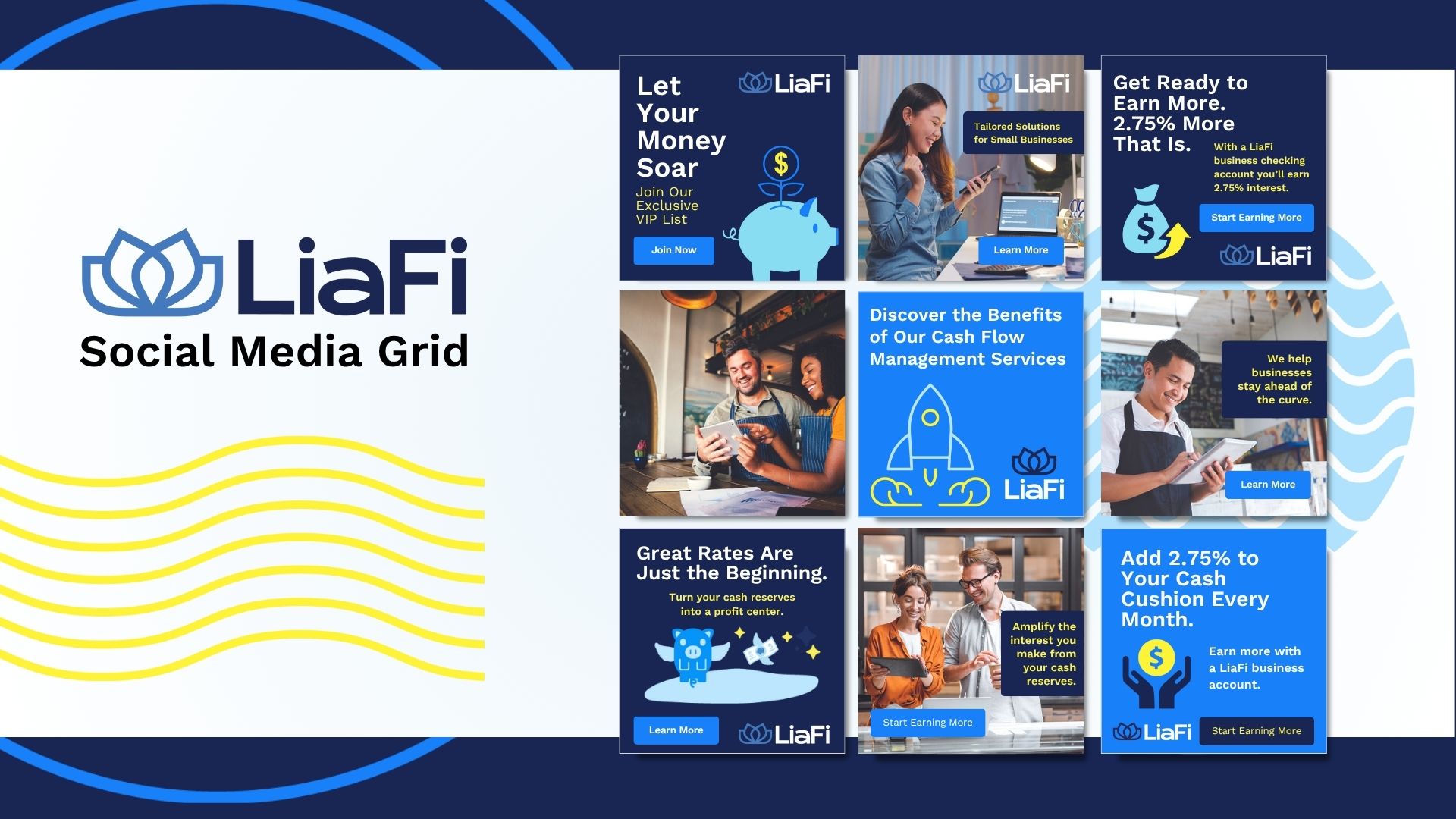 LiaFi - Social Media Grid